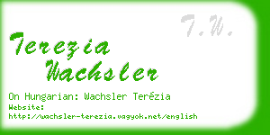 terezia wachsler business card